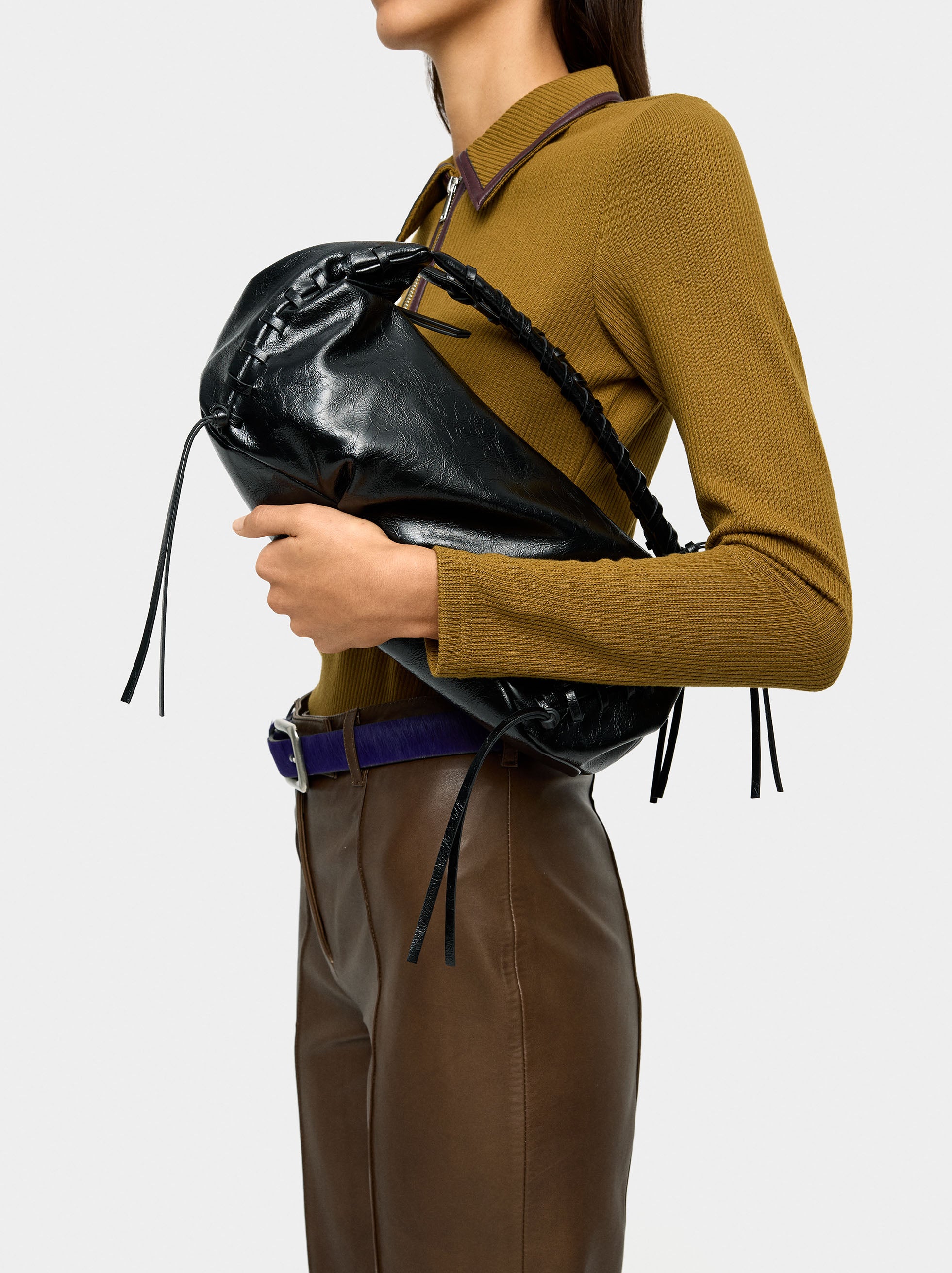 Bolso De Mano De Charol
