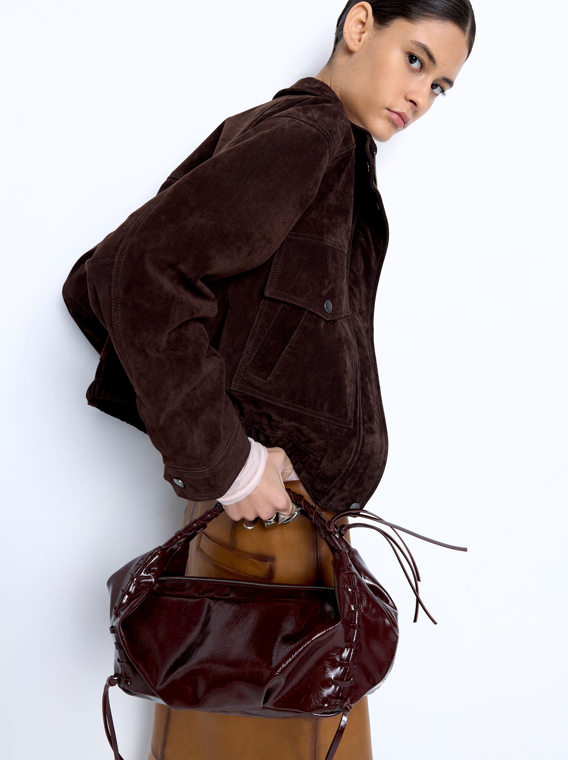 Bolso De Mano De Charol