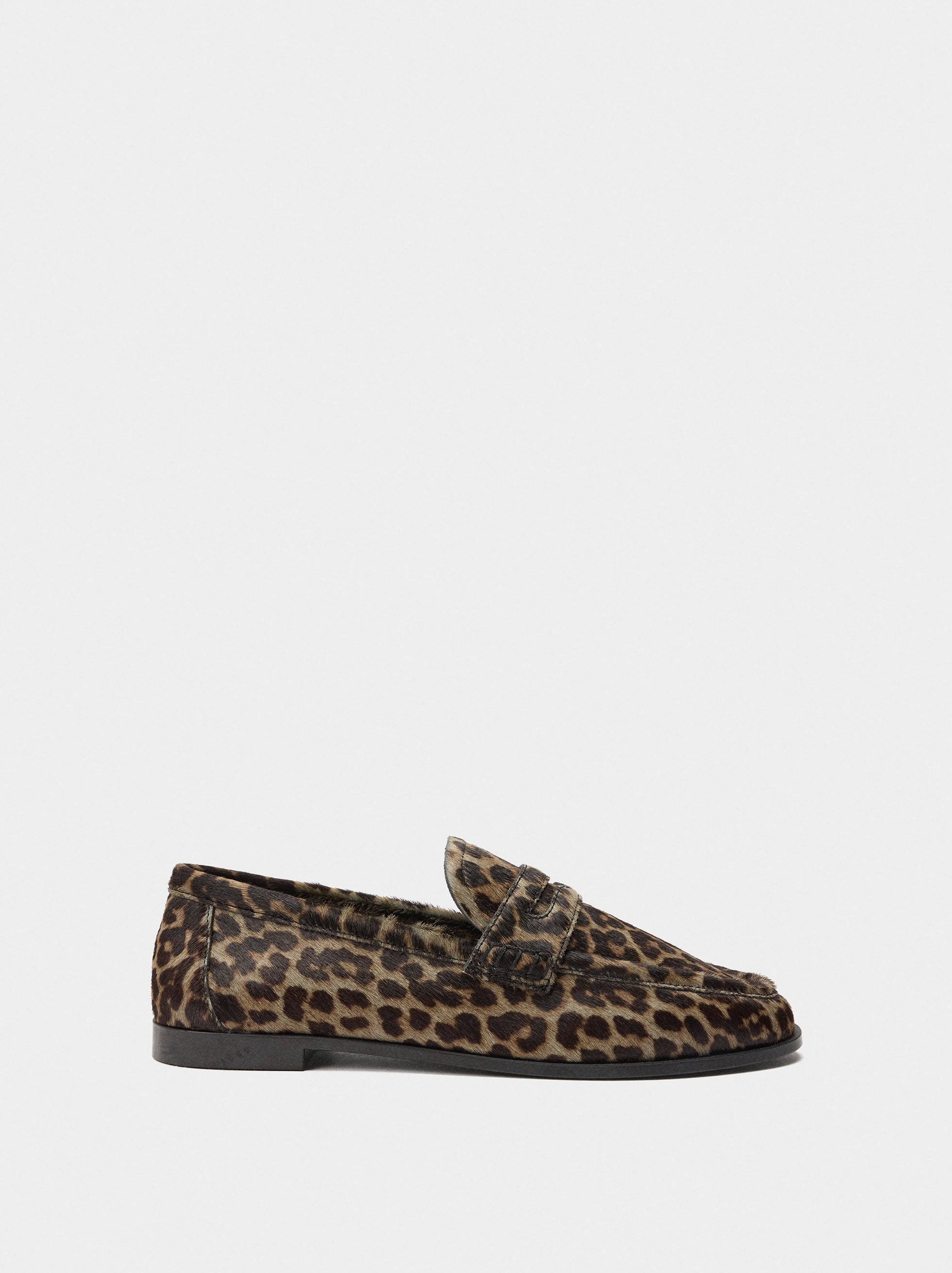 Mocasines De Piel Estampado Animal