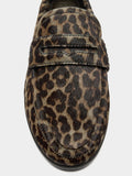 Mocasines De Piel Estampado Animal