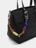 Bolso Tote De Nylon Con Colgante