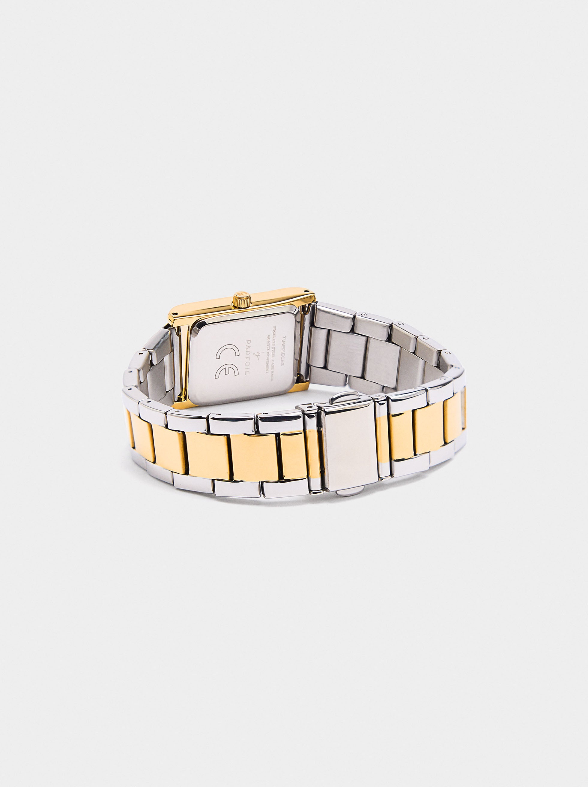 Set Reloj Con Pulseras Bicolor
