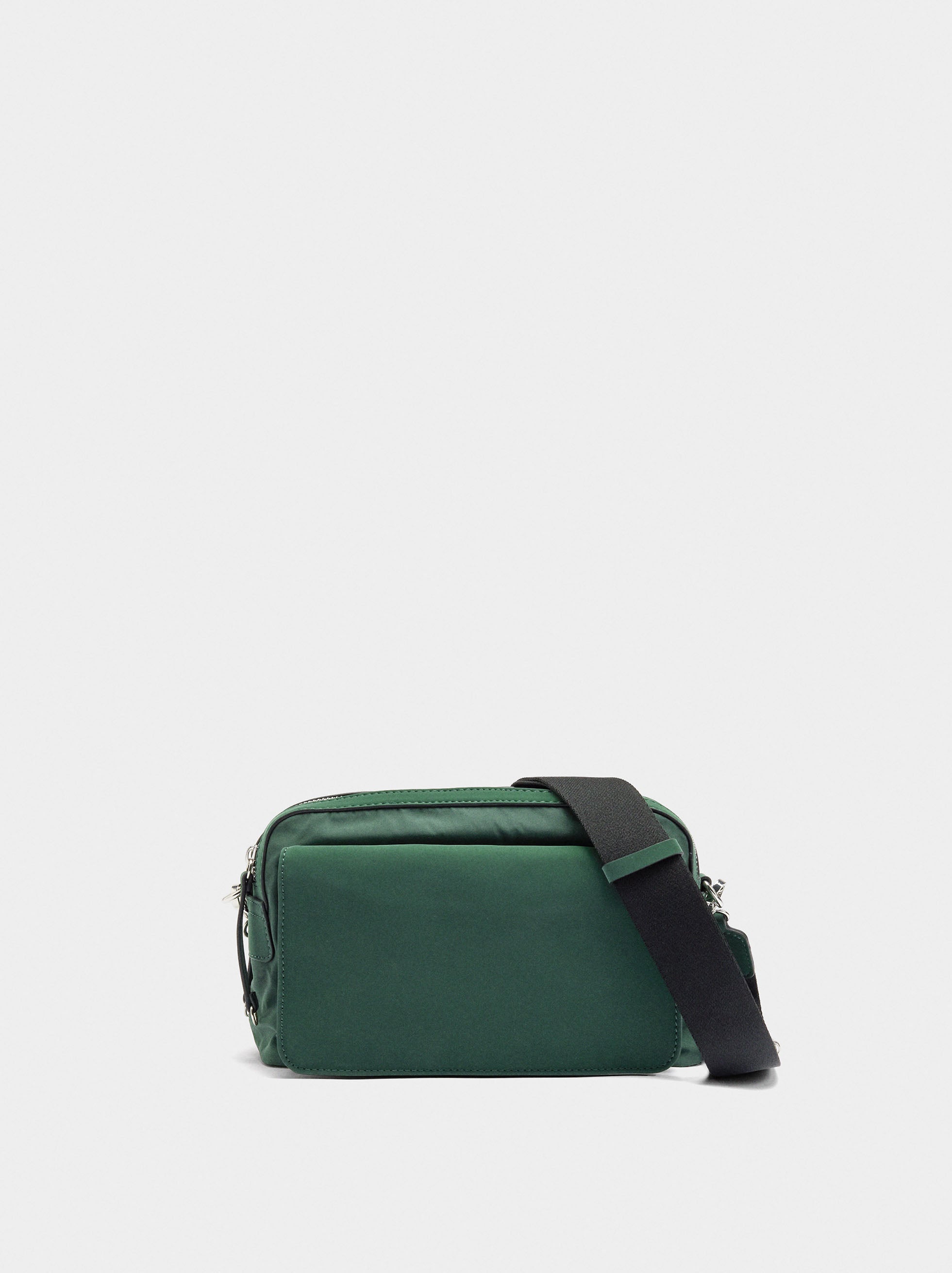 Bolso Bandolera De Nylon Con Solapa