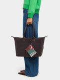 Bolso Shopper De Textura Suave Con Colgante