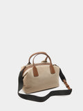 Bolso Tote Textura Suave Con Colgante
