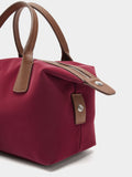 Bolso Tote Textura Suave Con Colgante