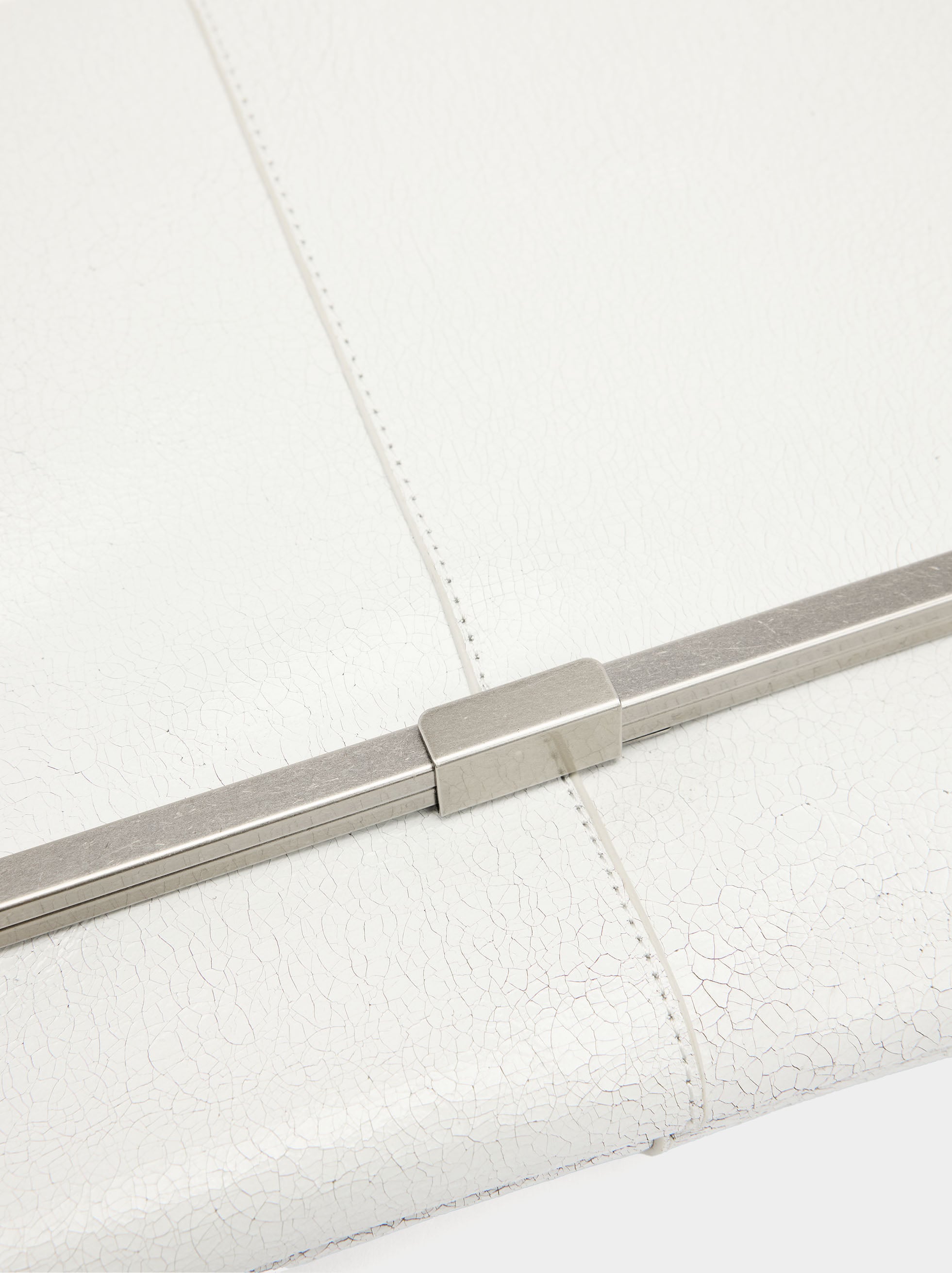 Bolso De Hombro De Piel Craquelada