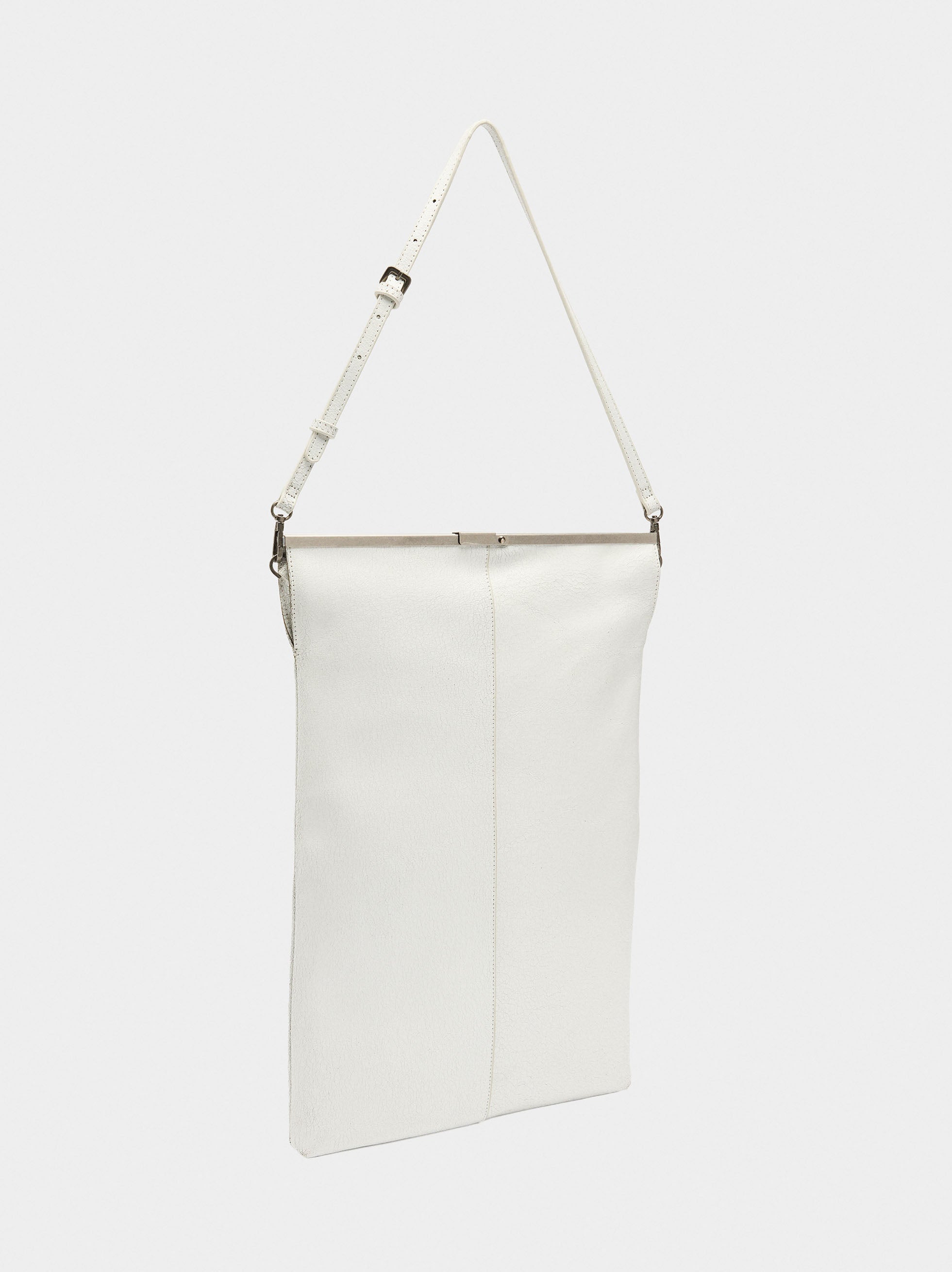 Bolso De Hombro De Piel Craquelada