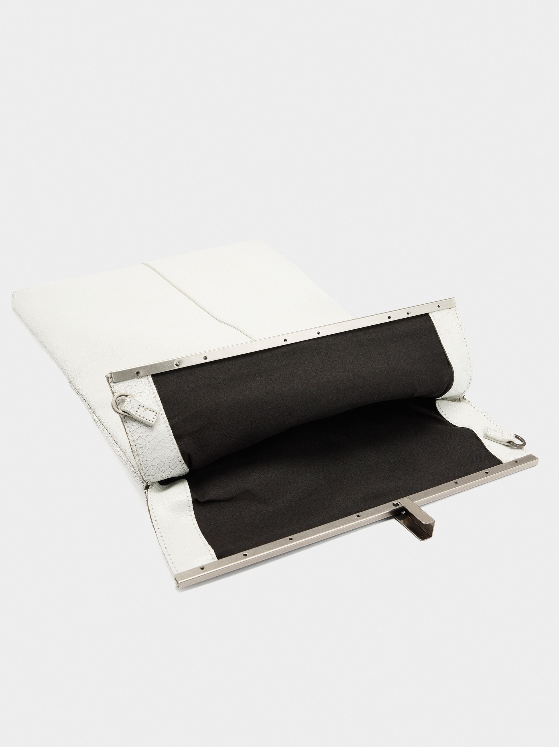 Bolso De Hombro De Piel Craquelada