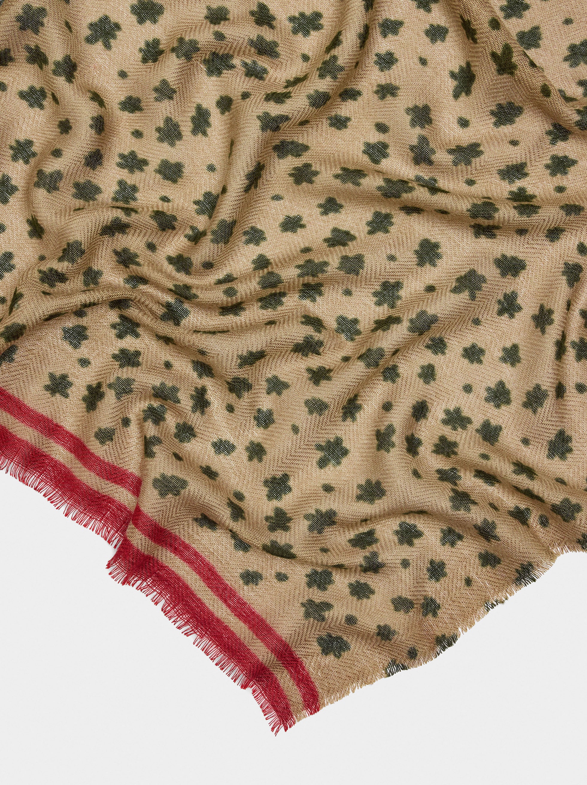 Pañuelo Estampado De Lana