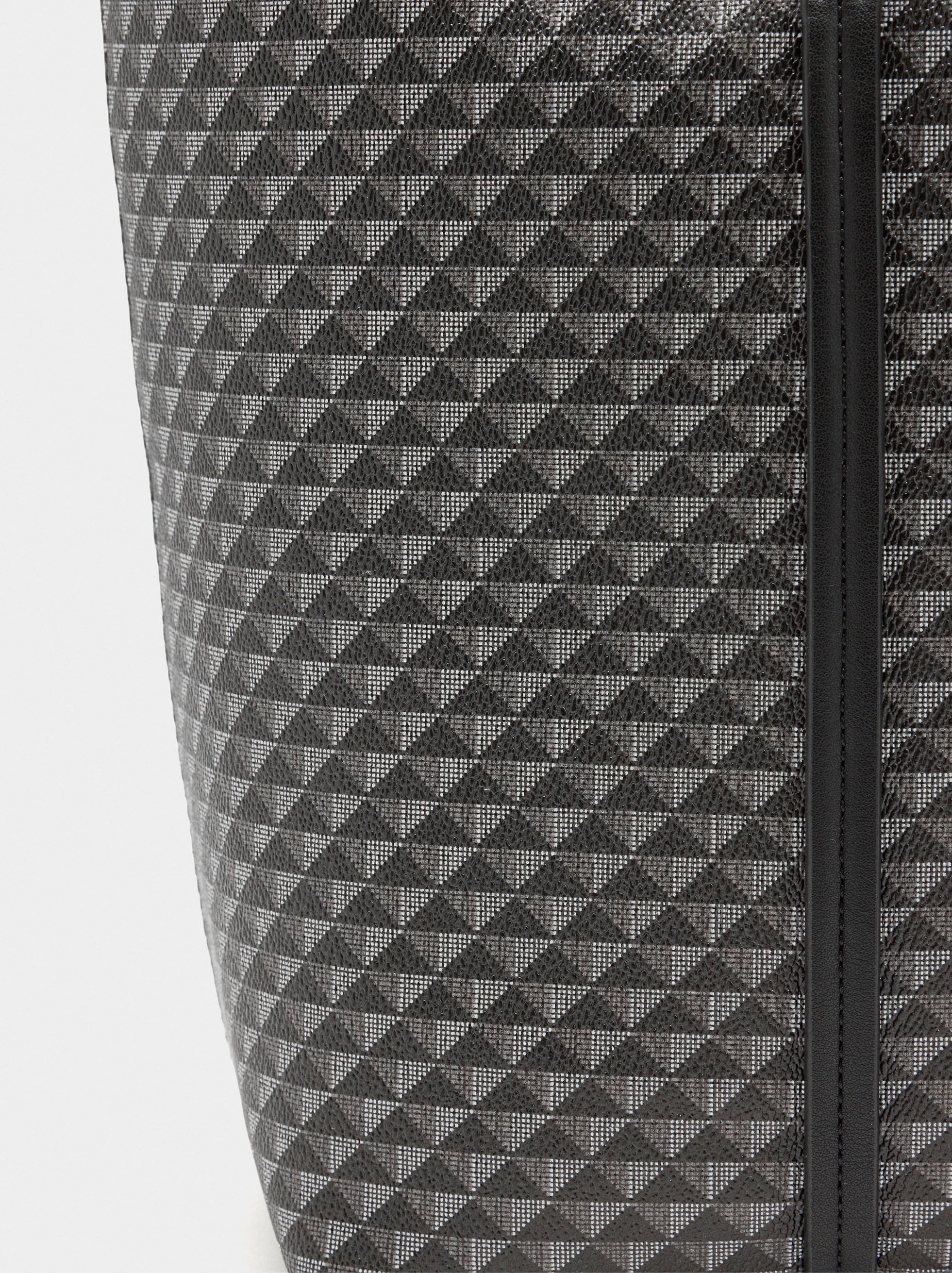 Bolso Shopper Estampado Con Bolsa Extraíble