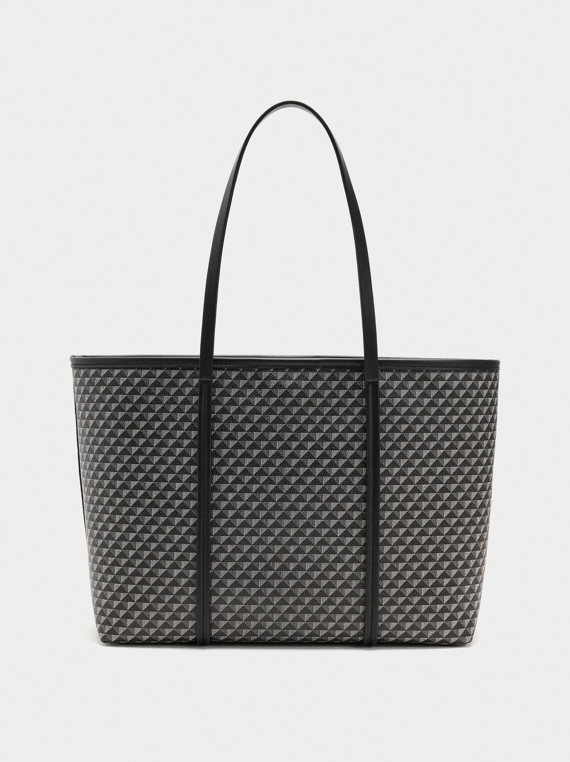 Bolso Shopper Estampado Con Bolsa Extraíble