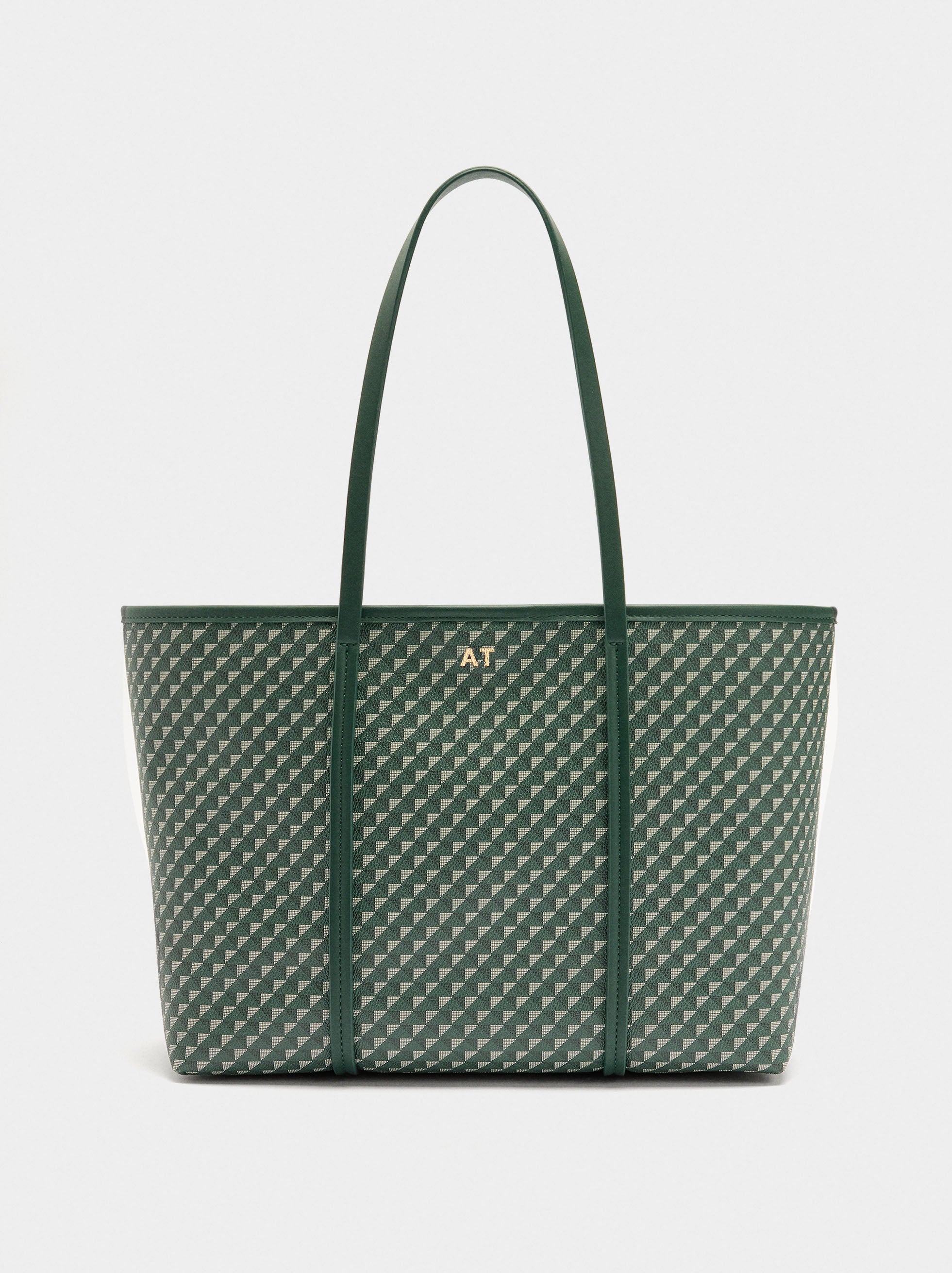 Bolso Shopper Estampado Con Bolsa Extraíble