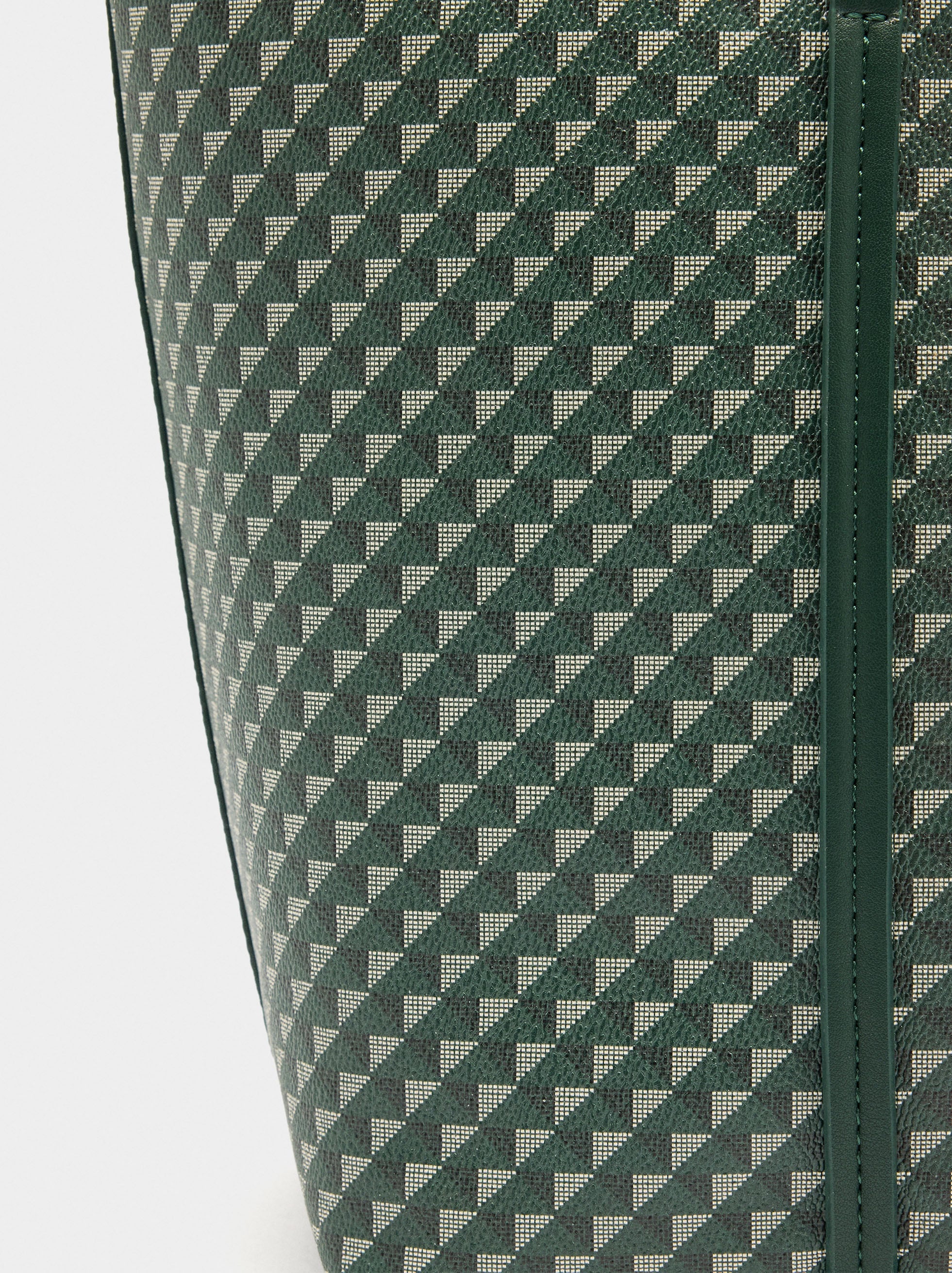 Bolso Shopper Estampado Con Bolsa Extraíble