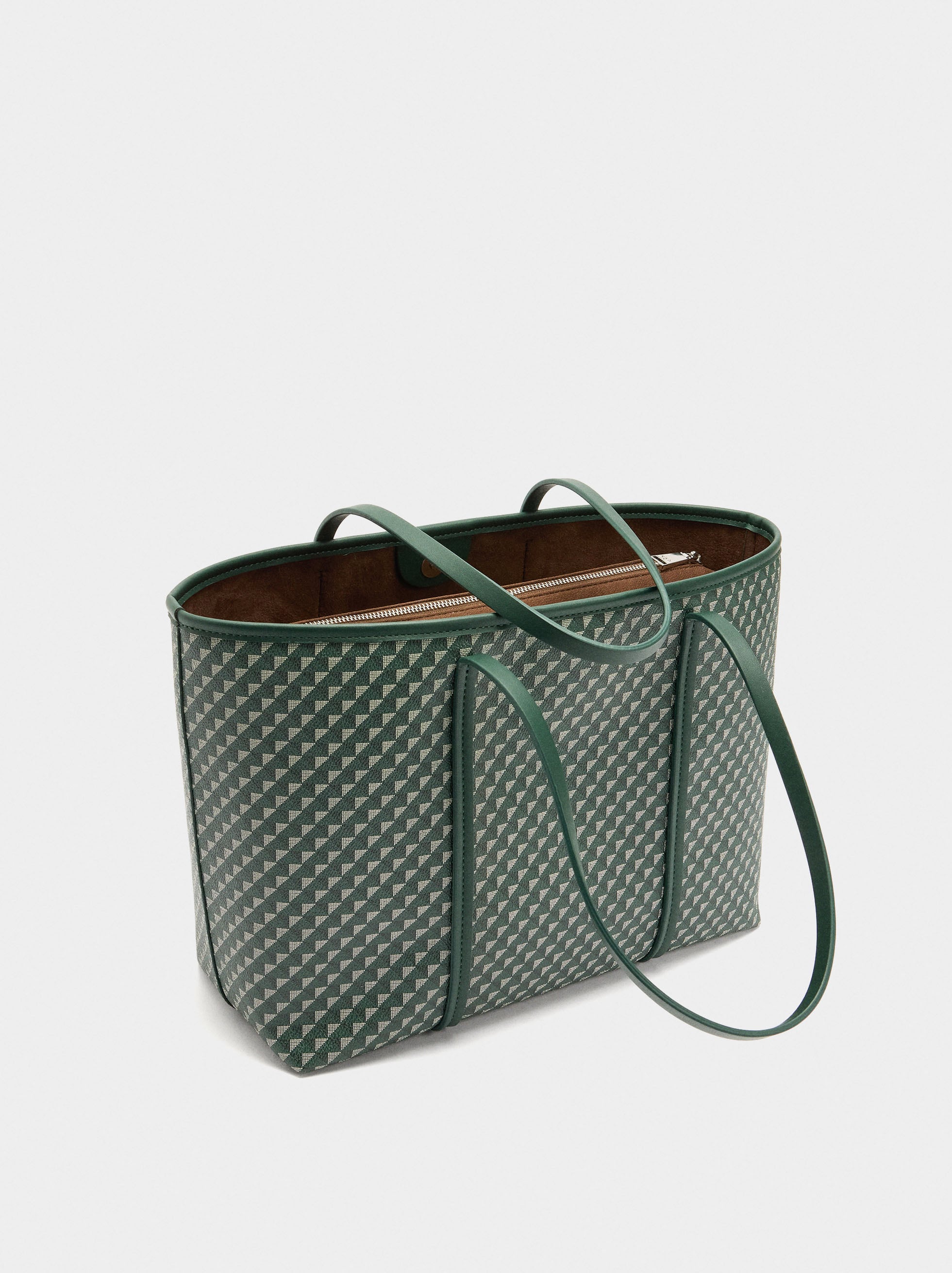 Bolso Shopper Estampado Con Bolsa Extraíble