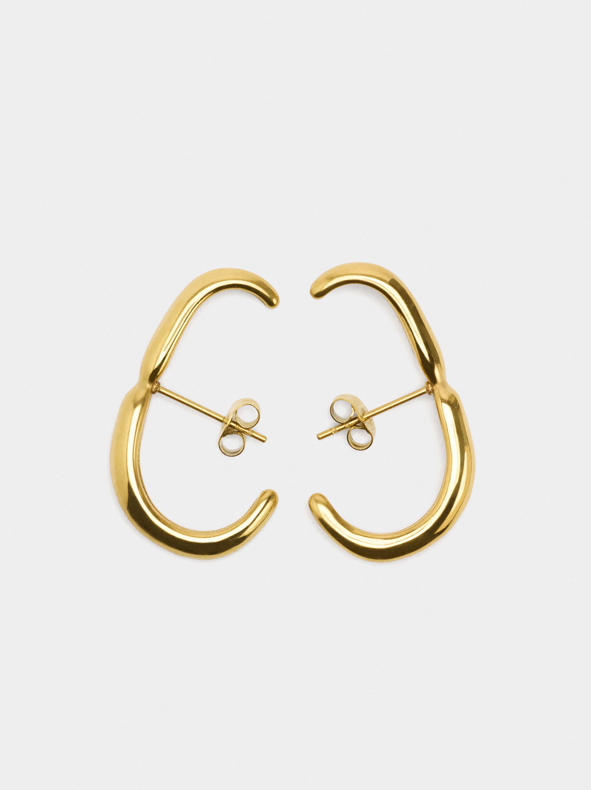 Pendientes Ear Jacket Segmentados - Acero Inoxidable