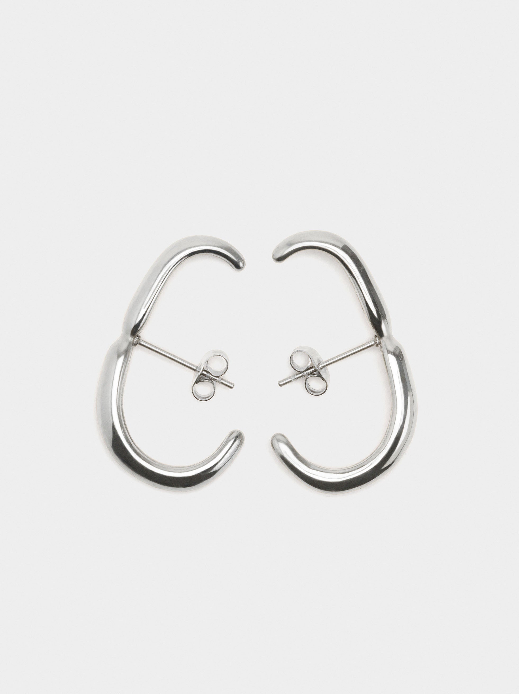 Pendientes Ear Jacket Segmentados - Acero Inoxidable
