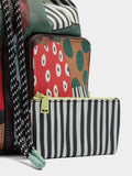 Mochila Estampada De Nylon Con Colgante