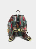 Mochila Estampada De Nylon Con Colgante
