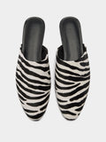 Zapatos De Piel Destalonados Estampado Animal