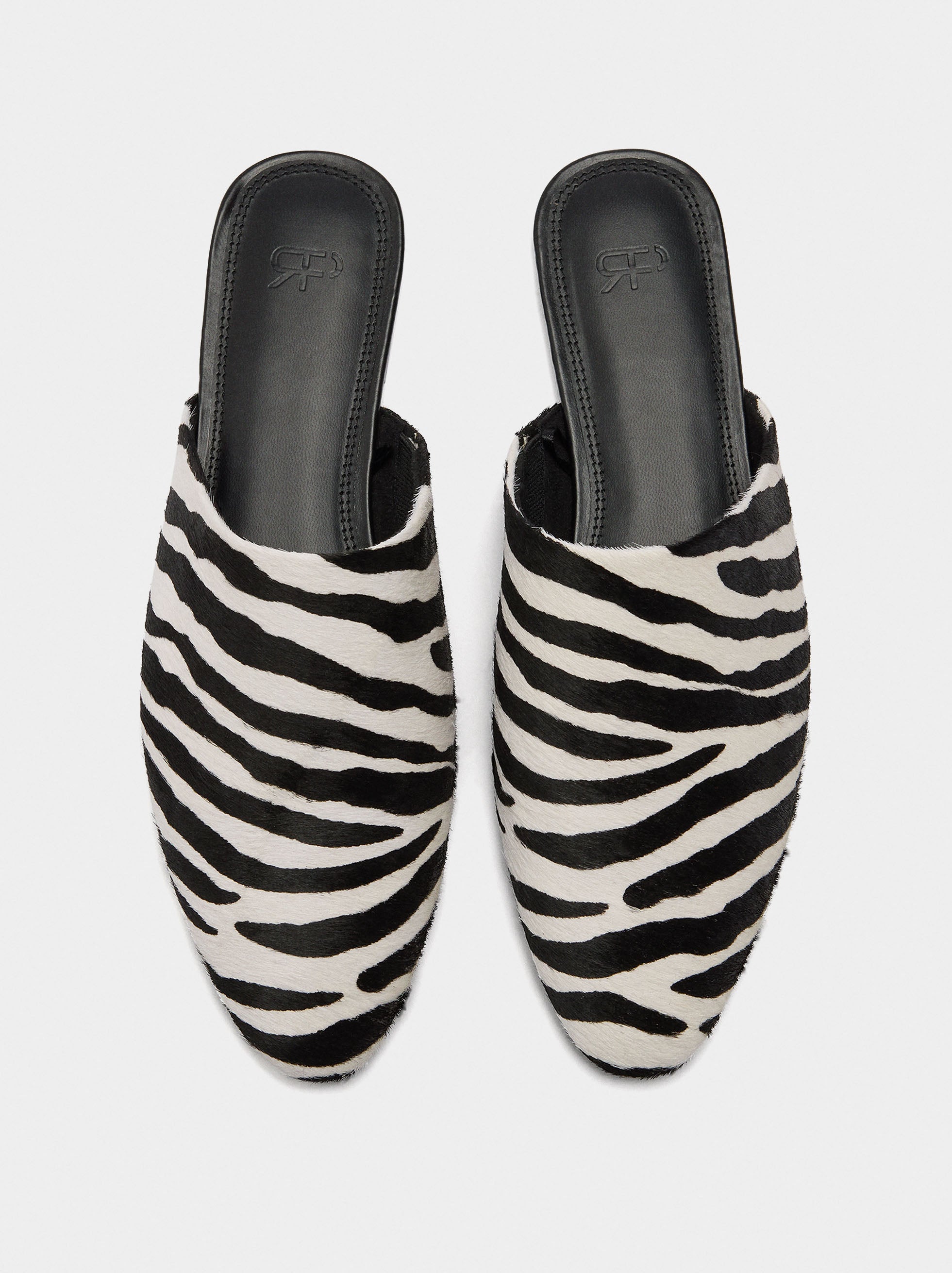 Zapatos De Piel Destalonados Estampado Animal