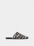 Zapatos De Piel Destalonados Estampado Animal