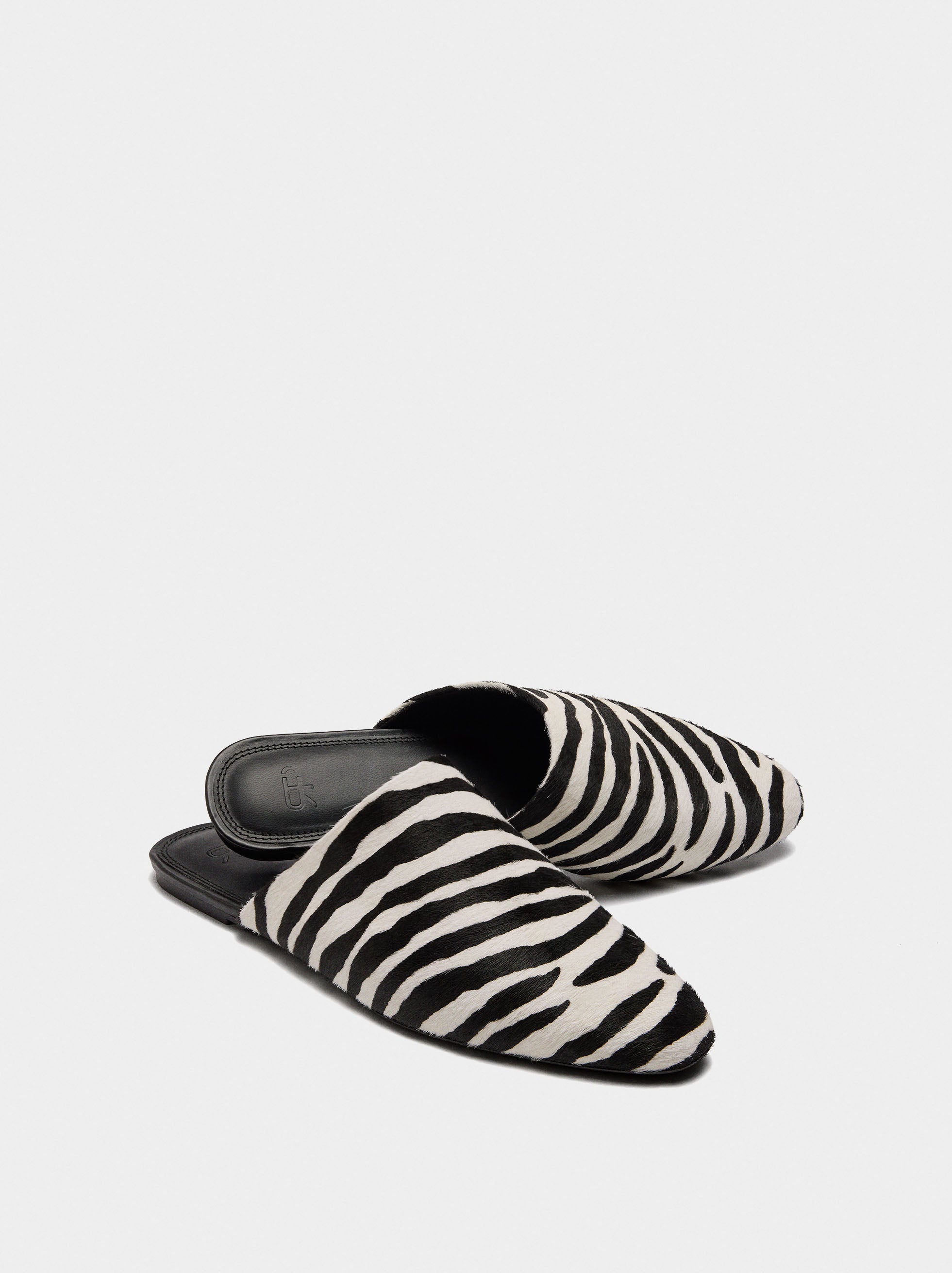 Zapatos De Piel Destalonados Estampado Animal