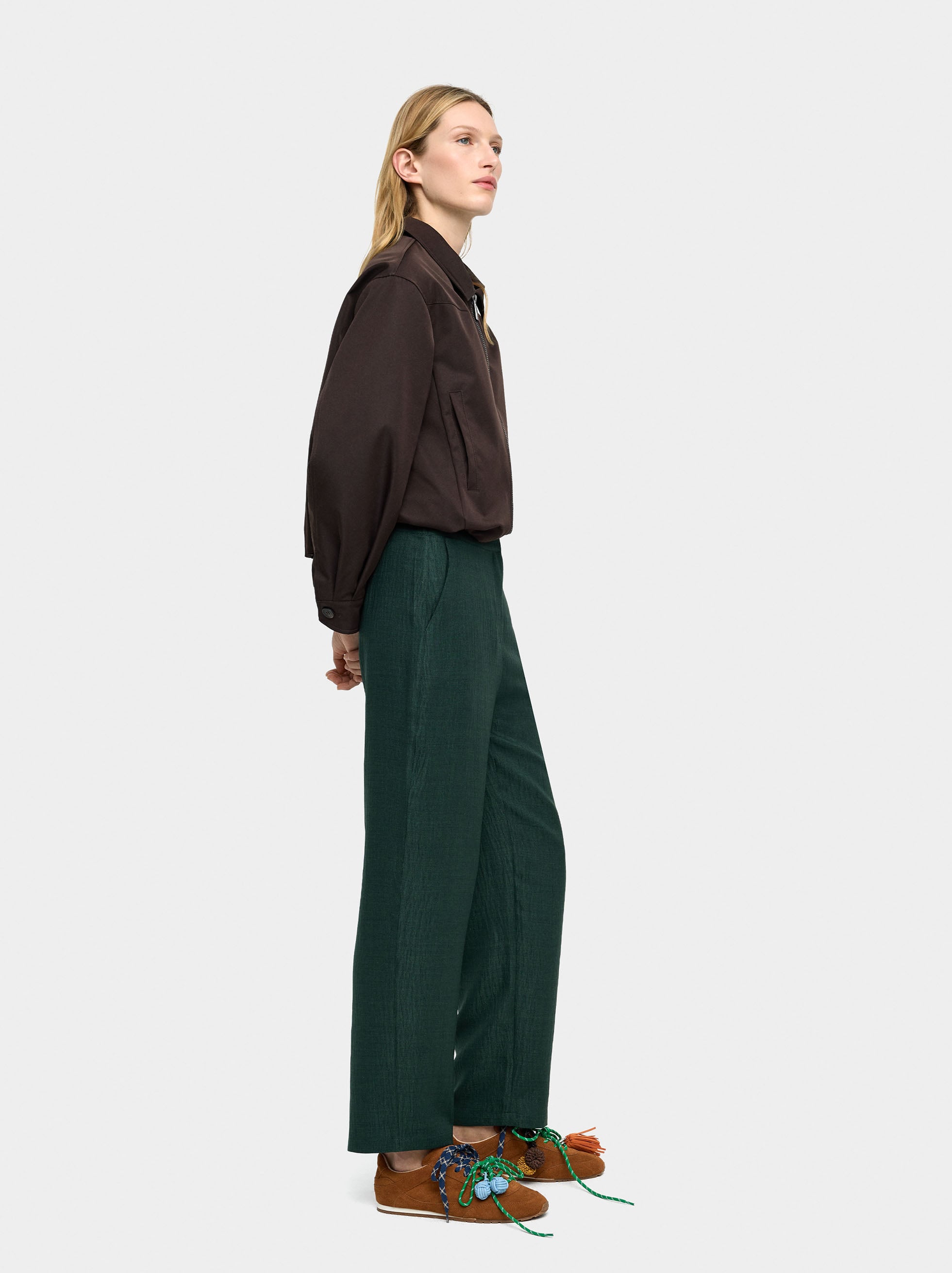 Pantalones Con Efecto Arrugado