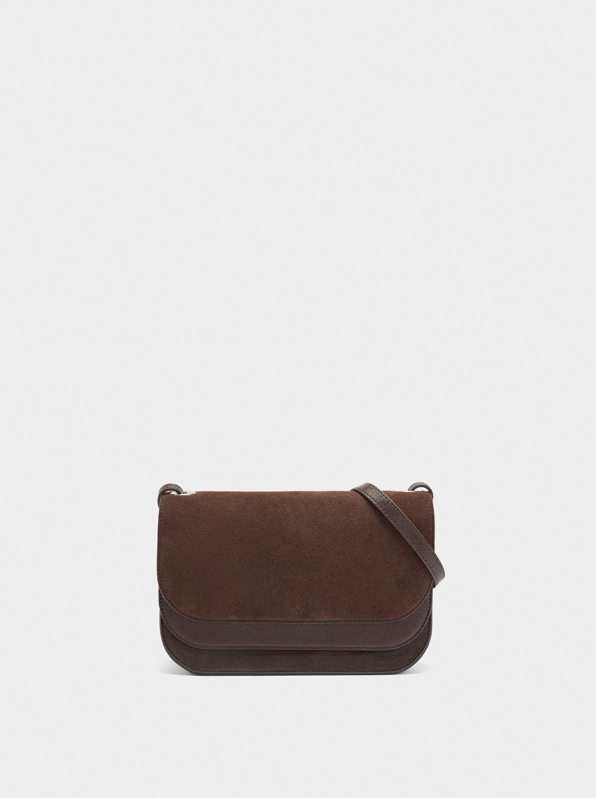 Bolso Bandolera Con Solapa Doble