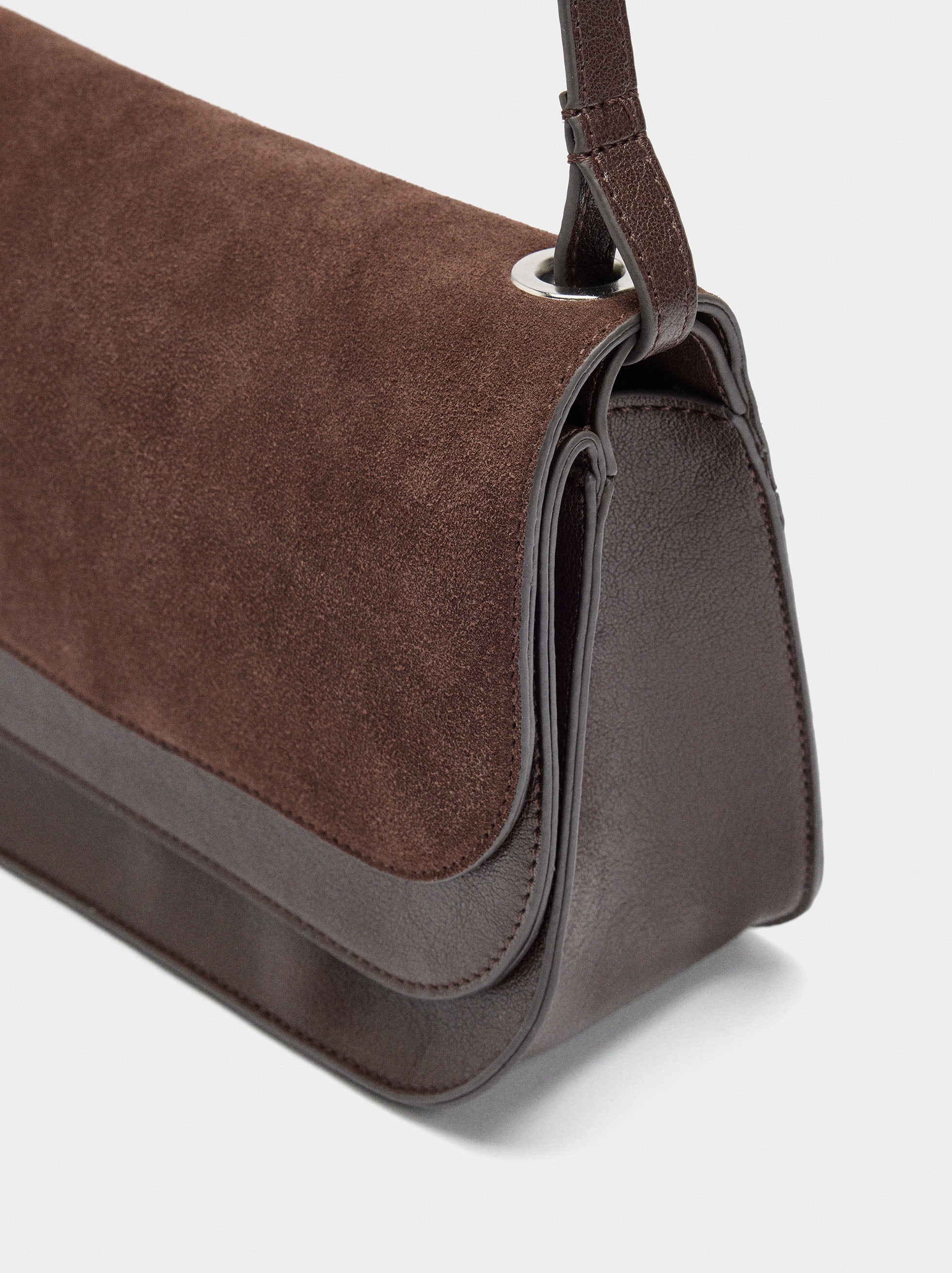 Bolso Bandolera Con Solapa Doble