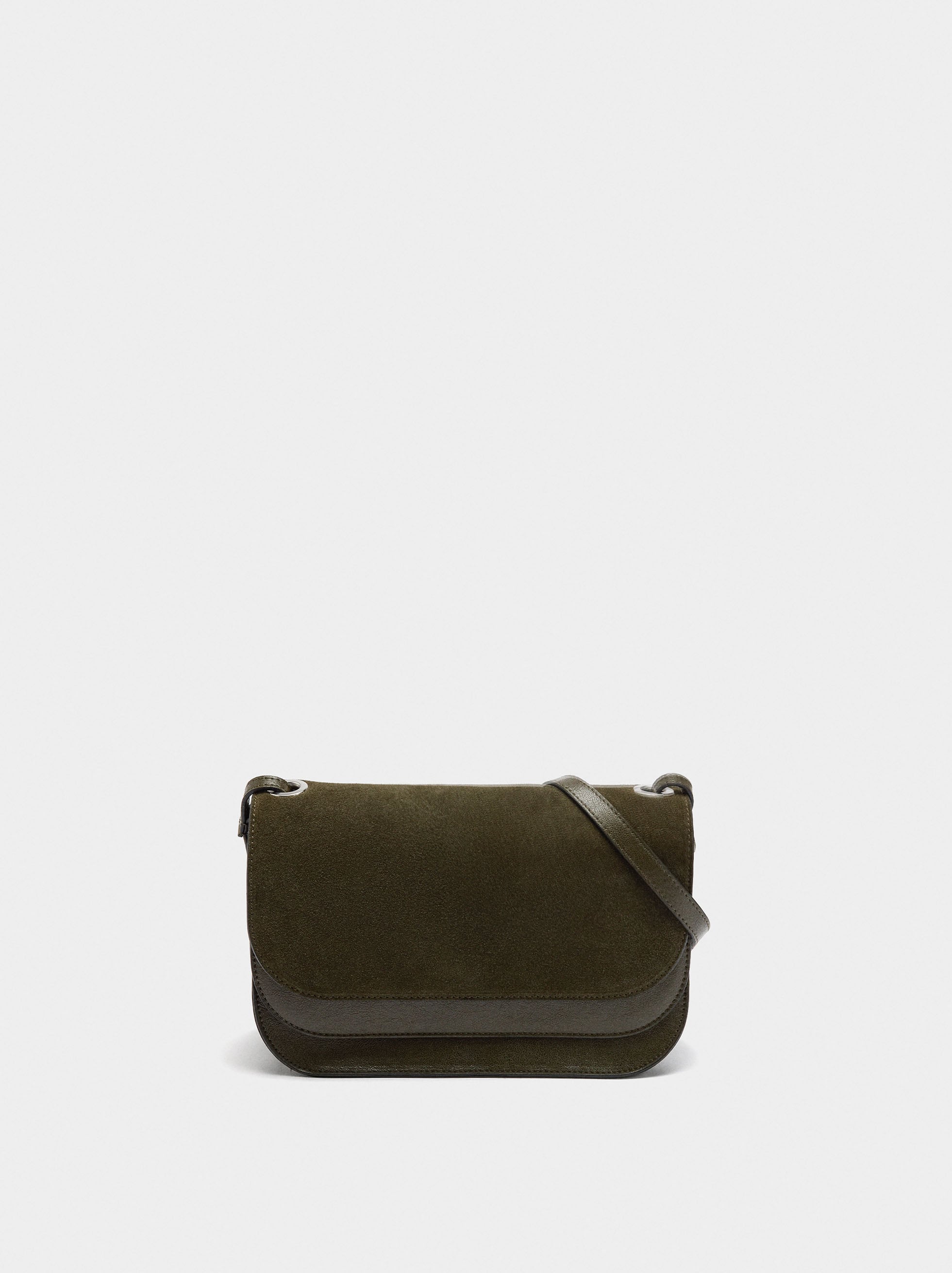 Bolso Bandolera Con Solapa Doble