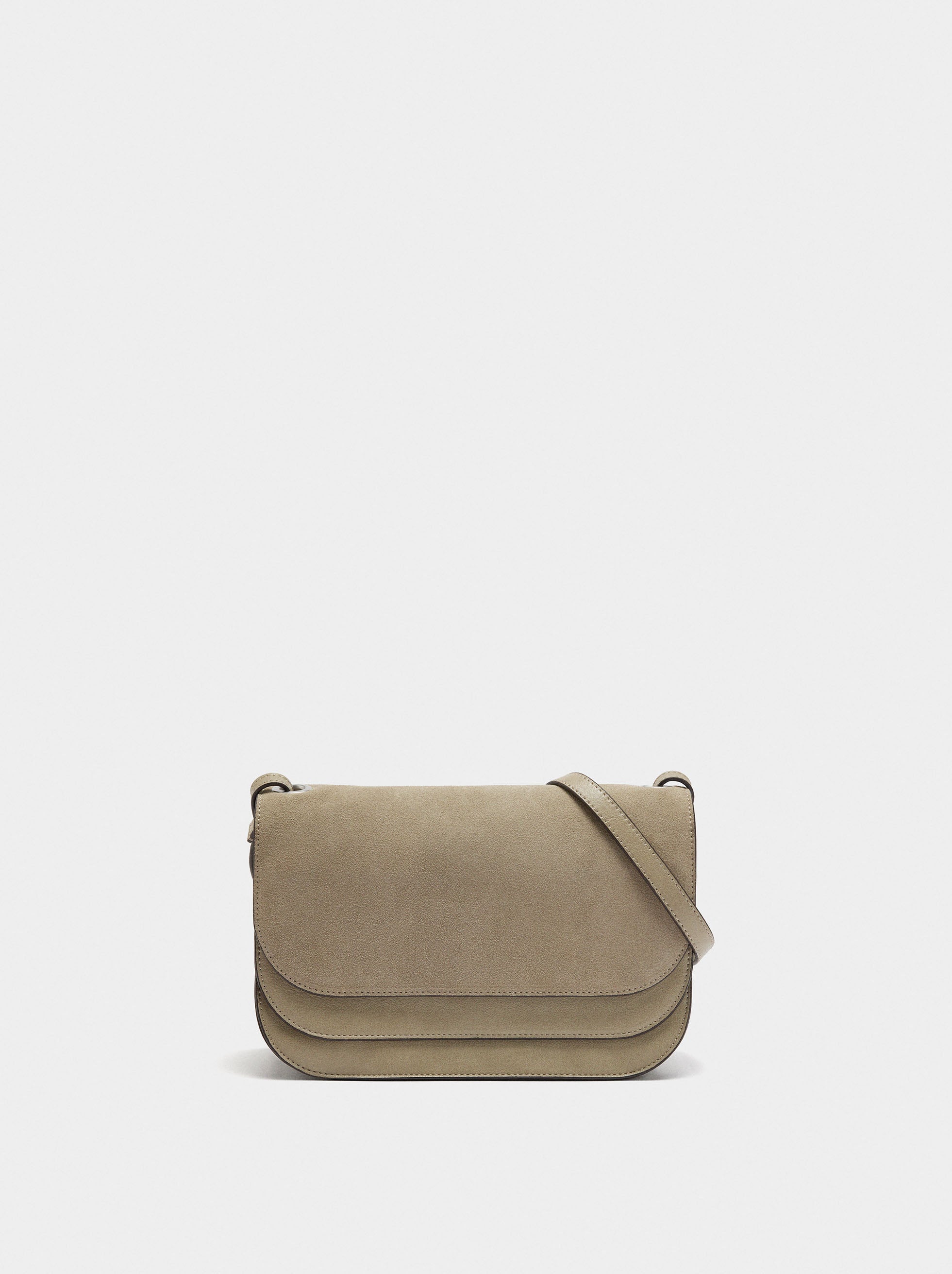 Bolso Bandolera Con Solapa Doble