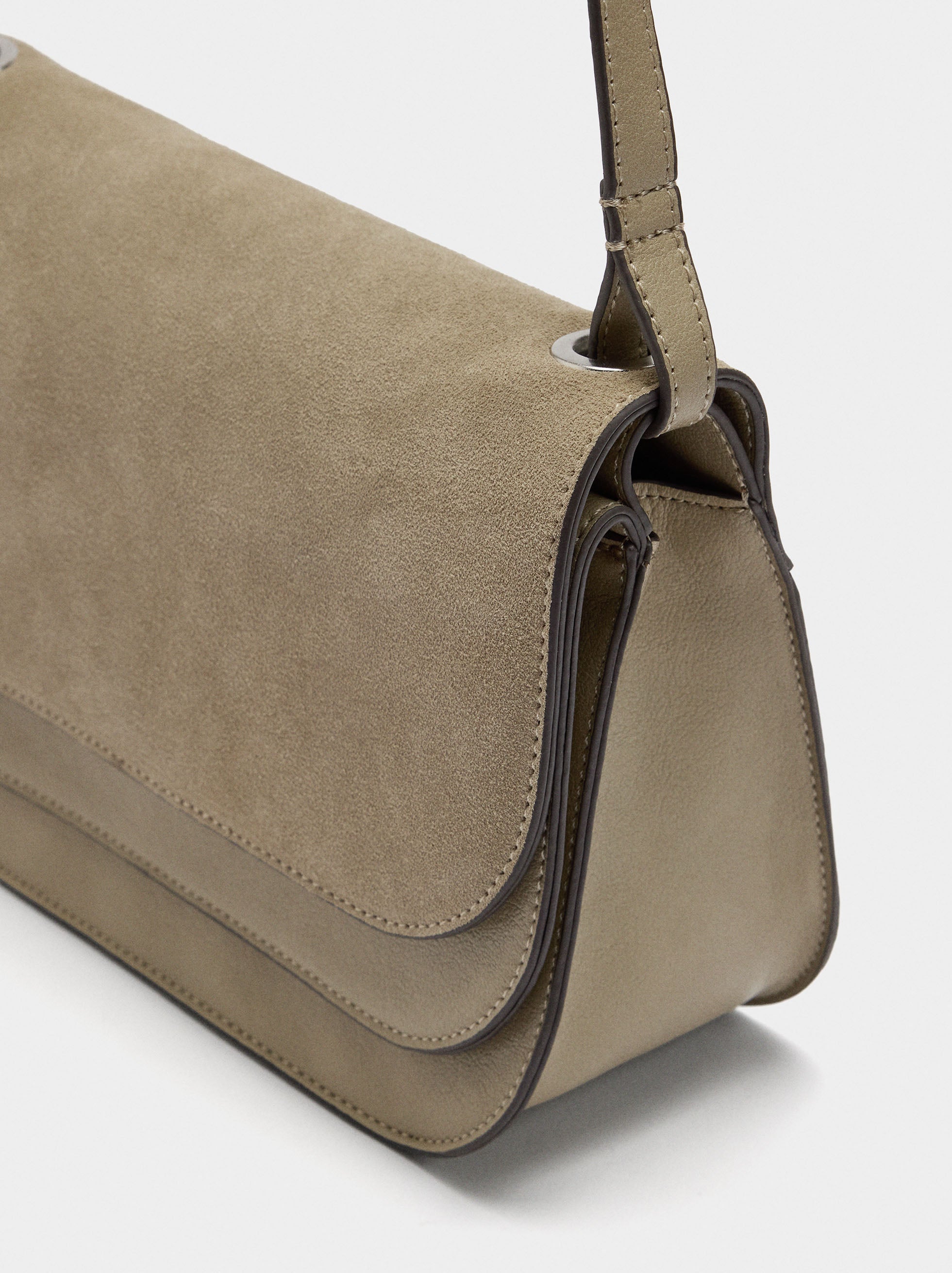 Bolso Bandolera Con Solapa Doble
