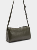 Bolso Bandolera Con Detalles De Piel