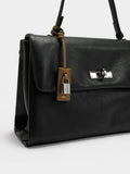 Bolso De Mano Con Solapa Y Bandolera