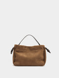 Bolso De Mano Con Piel Ante