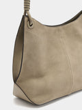 Bolso De Hombro Con Detalles De Piel