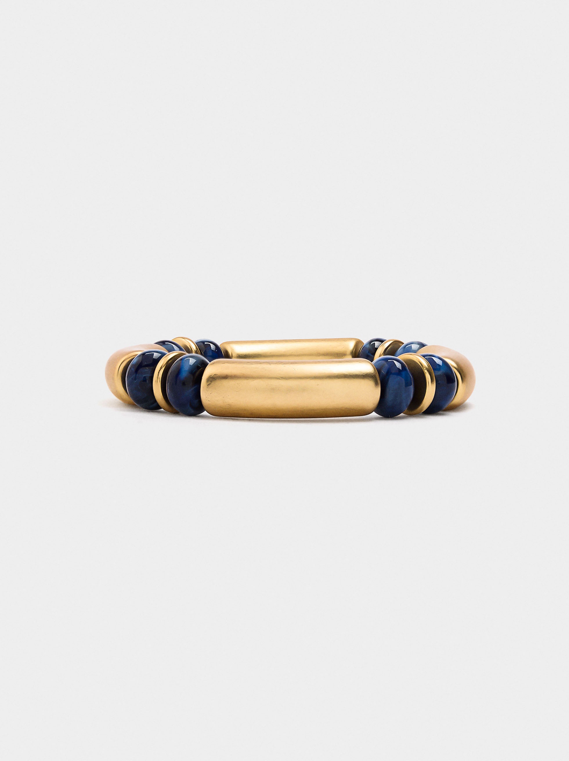 Pulsera Segmentada Cuentas Efecto Piedra