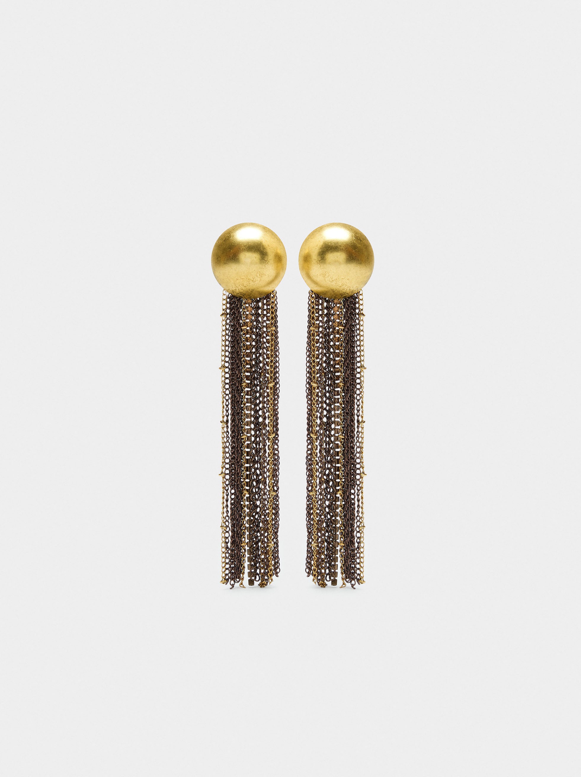 Pendientes Largos De Cadenas Y Cristales