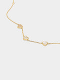Pulsera Corazones De Perla De Agua Dulce - Plata De Ley 925