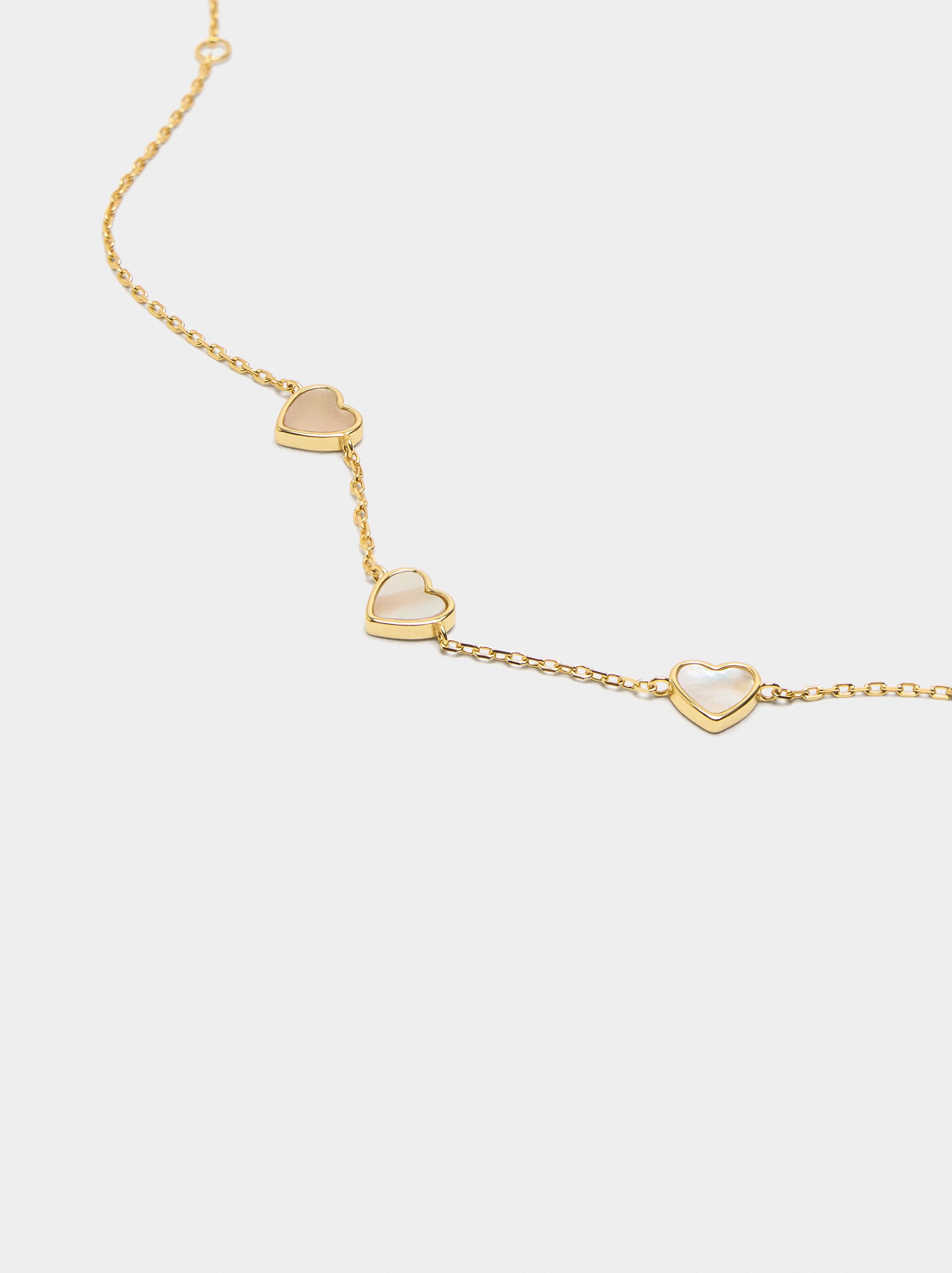 Pulsera Corazones De Perla De Agua Dulce - Plata De Ley 925