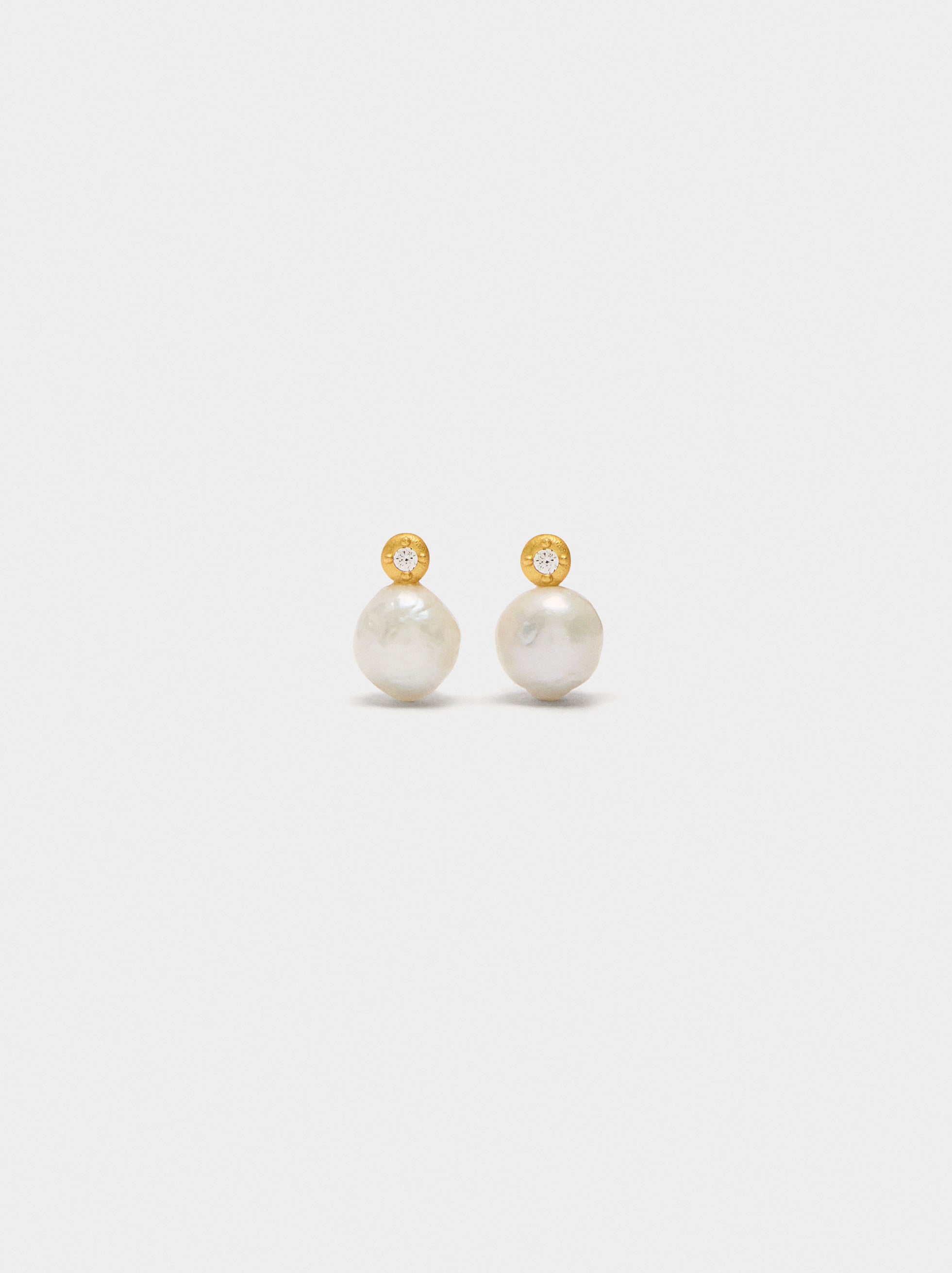 Pendientes Con Perlas De Agua Dulce - Plata De Ley 925
