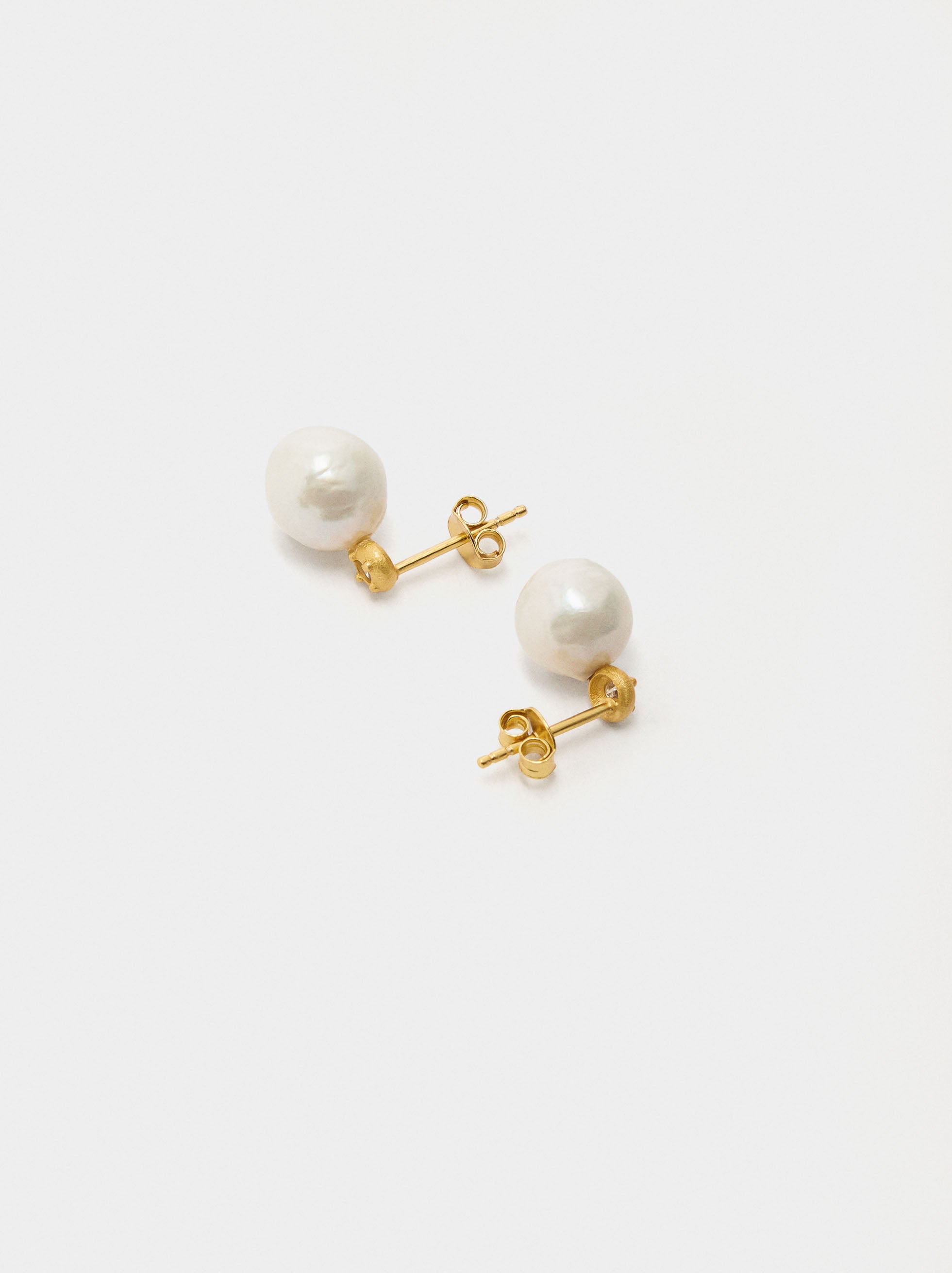Pendientes Con Perlas De Agua Dulce - Plata De Ley 925