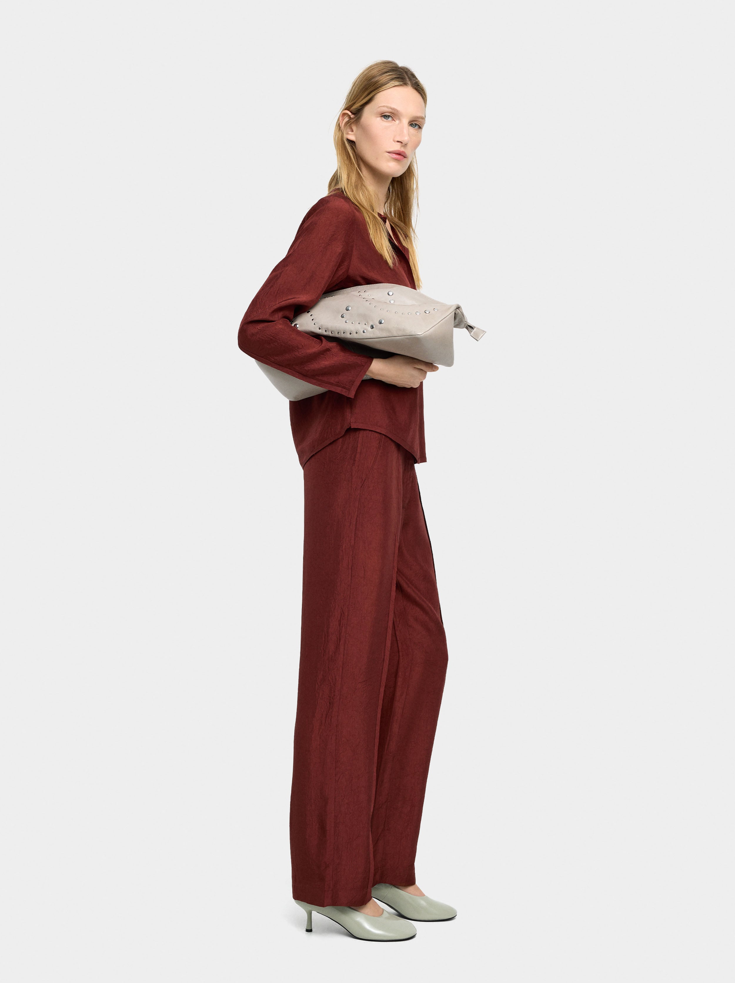 Pantalón Con Efecto Arrugado