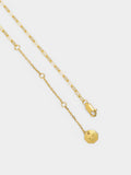 Collar De Eslabones Con Colgante Irregular - Plata De Ley 925