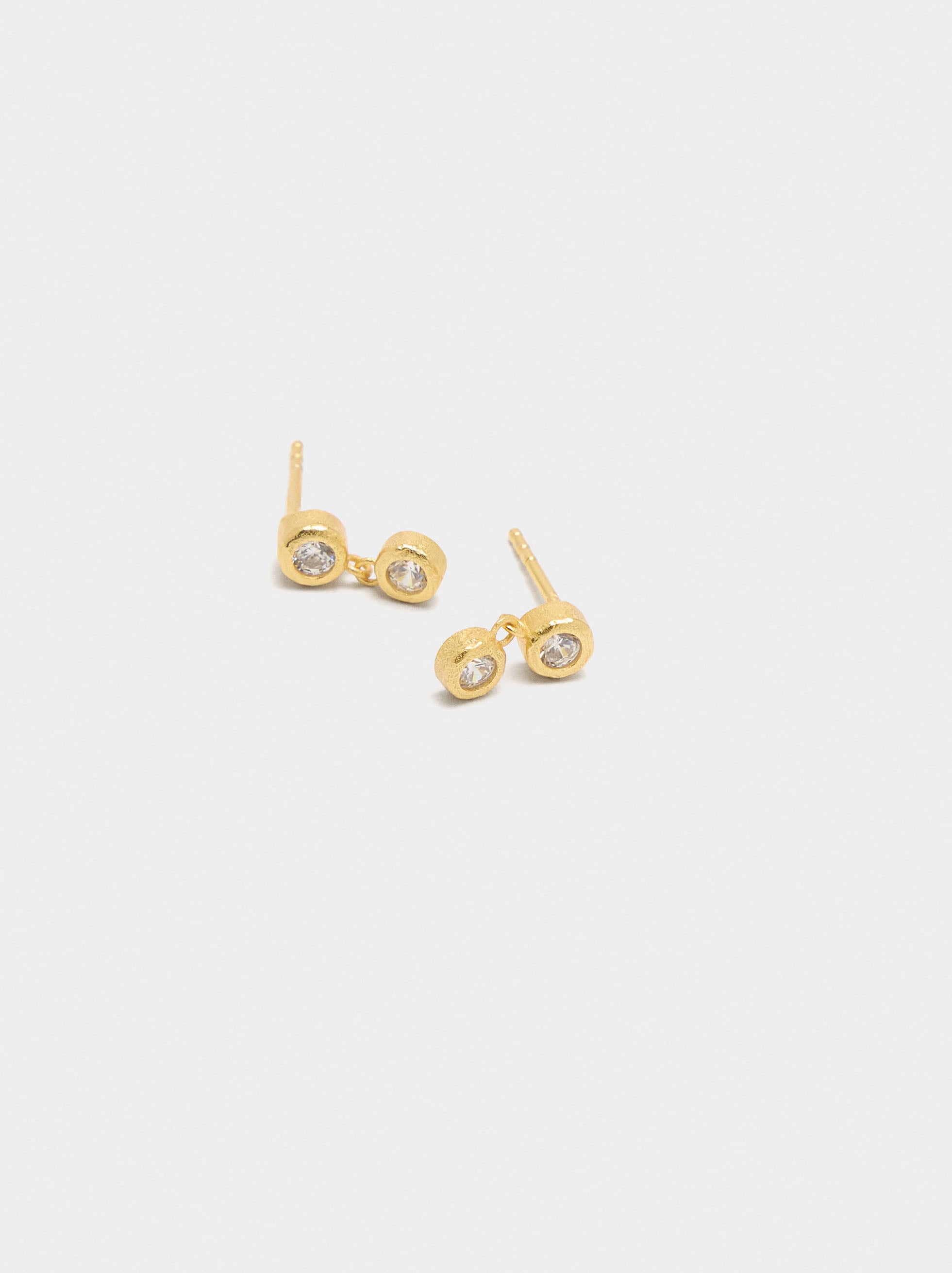 Pendientes Con Circonitas - Plata De Ley 925