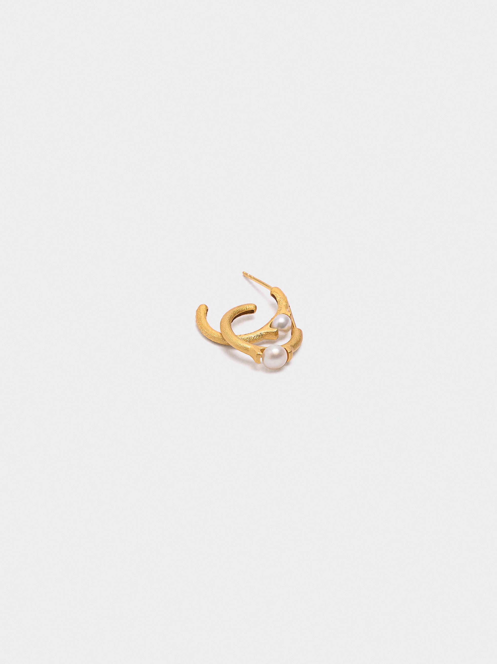 Aros Con Perlas De Agua Dulce - Plata De Ley 925