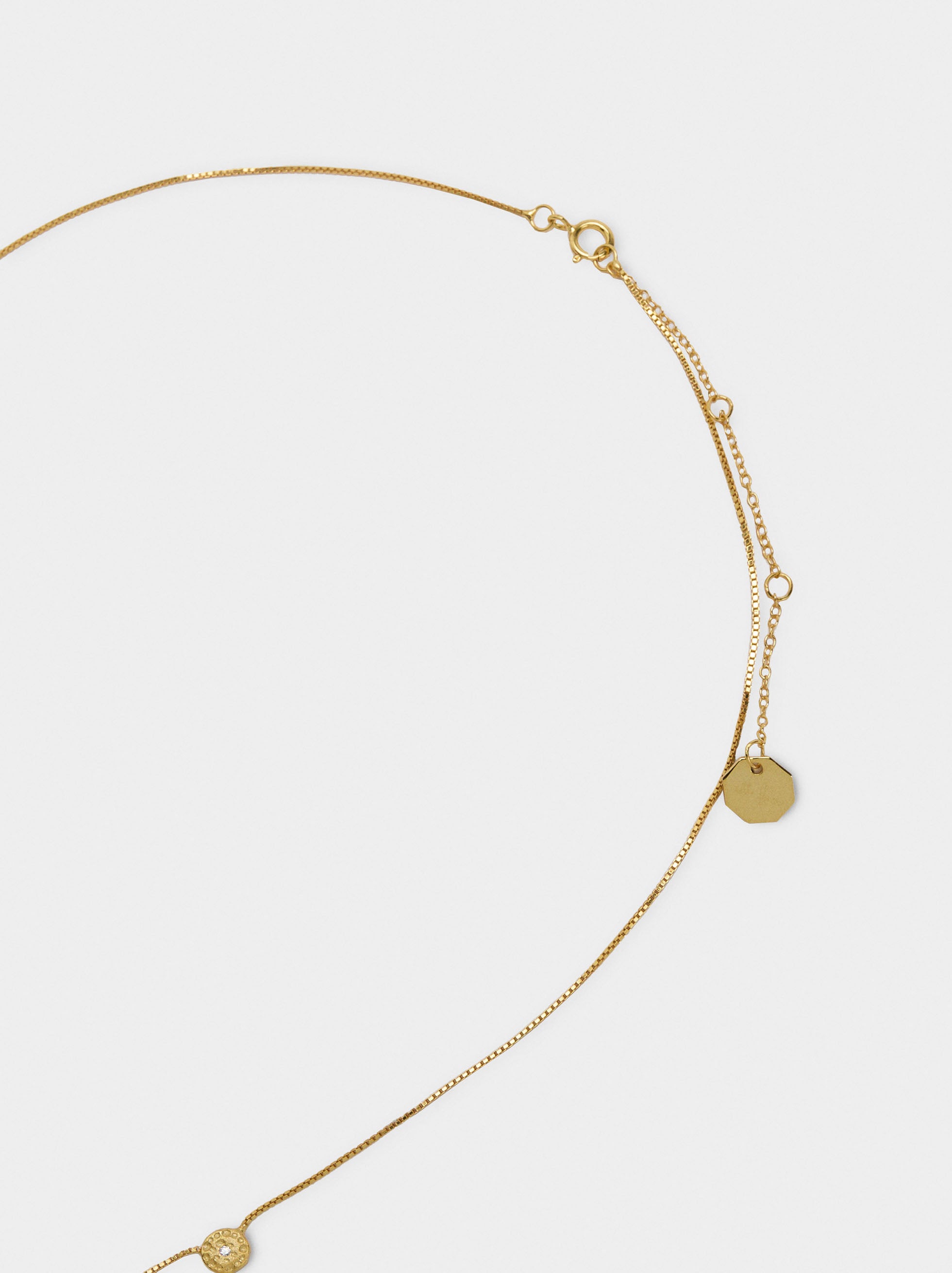 Collar Charms Con Circonitas - Plata De Ley 925