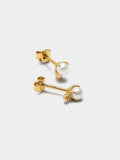 Pendientes Con Perla Y Cristal - Plata De Ley 925