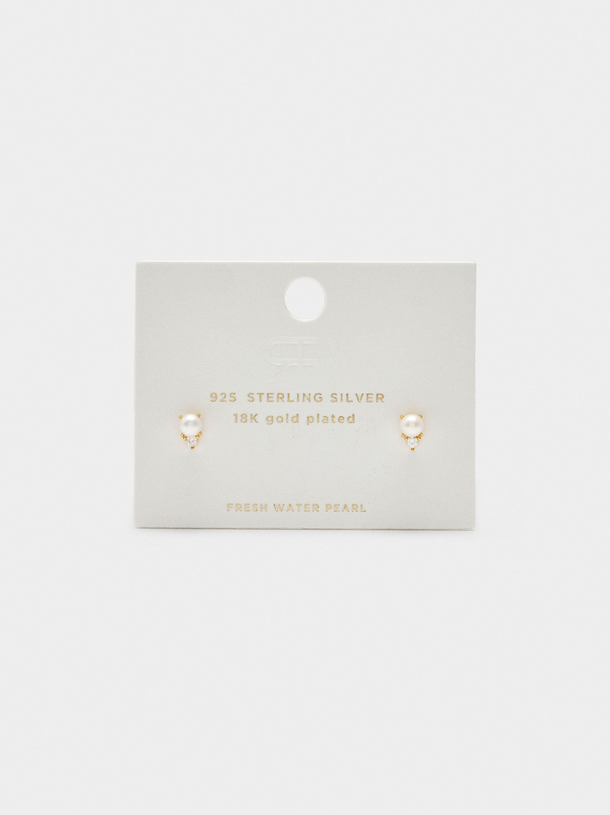 Pendientes Con Perla Y Cristal - Plata De Ley 925